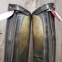MENS Dress Boots, zips *fair/gc, v.rubbed, v.faded, slices, creases, clean, aftermarket zips
