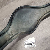 Sm Belly - Padded Dressage Girth, 2x els, Center D Ring *gc, clean, lining: faded, v.dry, cracks, creases
