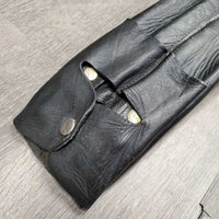 Leather Dressage Girth, Snap Cover *gc, older, clean, rubs, mnr rust, dents & creases, folded edges

