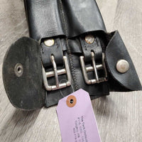 Leather Dressage Girth, Snap Cover *gc, older, clean, rubs, mnr rust, dents & creases, folded edges
