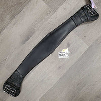 Curved Padded Leather Dressage Girth *vgc, clean, mnr rubs & faded, crackles, hairy seams
