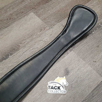 Curved Padded Leather Dressage Girth *vgc, clean, mnr rubs & faded, crackles, hairy seams
