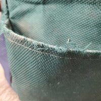 Round Grooming Bag *fair, dirty, rubs, frays, threads, older, cracked lining
