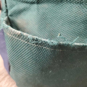 Round Grooming Bag *fair, dirty, rubs, frays, threads, older, cracked lining