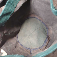 Round Grooming Bag *fair, dirty, rubs, frays, threads, older, cracked lining