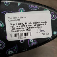 Body Brush, elastic handle *gc, mnr dirt & hair, stretched & torn handle, v.rubbed edges

