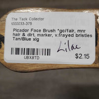 Face Brush *gc/fair, mnr hair & dirt, marker, v.frayed bristles