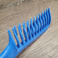 Thick Hvy Plastic Mane Comb, bubble handle *gc, clean, scrapes, rubs, mnr dirt
