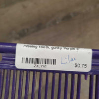 Plastic Mane Comb *gc, hair, dirty, missing tooth, gunky
