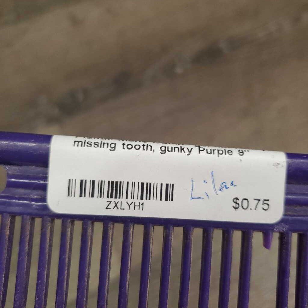 Gunky Plastic Mane Comb *gc, hair, dirty, missing tooth, gunky | The Tack ...