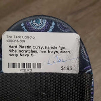 Hard Plastic Curry, handle *gc, rubs, scratches, mnr frays, clean, rusty