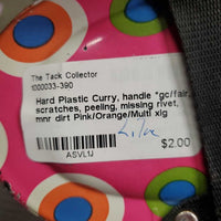 Hard Plastic Curry, handle *gc/fair, scratches, peeling, missing rivet, mnr dirt