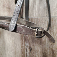 Rsd Bridle *gc, clean, creases, NO CHEEKS, loose keepers, extra holes
