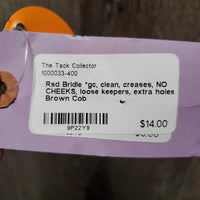 Rsd Bridle *gc, clean, creases, NO CHEEKS, loose keepers, extra holes