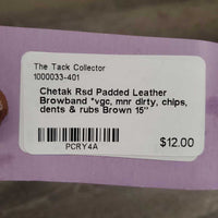 Rsd Padded Leather Browband *vgc, mnr dirty, chips, dents & rubs
