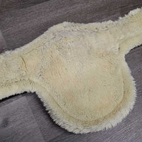 Lg Belly Girth, 2x els, 3 D Rings, Caribiner, Fleece Velcro Liner *gc, clean, clumpy, scrapes, els: rubs & frays

