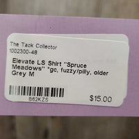 LS Shirt "Spruce Meadows" *gc, fuzzy/pilly, older
