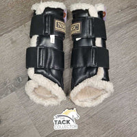 Closed Boots, Wool Lined, velcro *gc/fair, clean, v.hairy velcro, stains, clumpy, hairy
