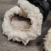 Closed Boots, Wool Lined, velcro *gc/fair, clean, v.hairy velcro, stains, clumpy, hairy
