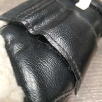 Closed Boots, Wool Lined, velcro *gc/fair, clean, v.hairy velcro, stains, clumpy, hairy