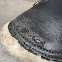 Closed Boots, Wool Lined, velcro *gc/fair, clean, v.hairy velcro, stains, clumpy, hairy, rips, unstitched

