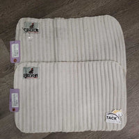 2 Terry Cloth Exercise Leg Wraps *gc/fair, hairy, dingy, stains, clumpy, threads, rubs, pills