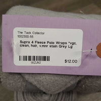 4 Fleece Polo Wraps *vgc, clean, hair, v.mnr stain