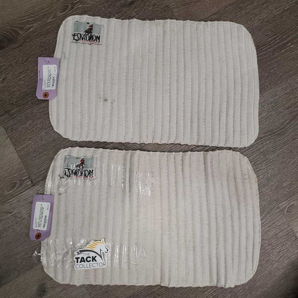 2 Exercise Leg Quilts *gc, clean, dingy, stains, clumpy, thin edges