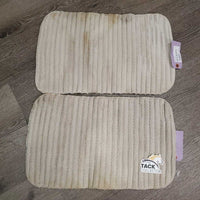 2 Exercise Leg Quilts *gc, clean, dingy, stains, clumpy, thin edges