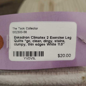 2 Exercise Leg Quilts *gc, clean, dingy, stains, clumpy, thin edges