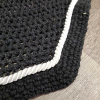 Crochet Fly Veil Ear Bonnet, 1x piping *xc/like new
