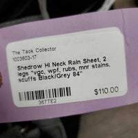 Hi Neck Rain Sheet, 2 legs *vgc, wpf, rubs, mnr stains, scuffs
