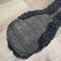 Cotton Quilt Sheepskin - Wool Dressage - Short Girth, velcro buckle cover *gc, hairy, clumpy, clean, faded, rubs, older?
