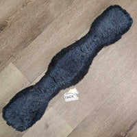 Cotton Quilt Sheepskin - Wool Dressage - Short Girth, velcro buckle cover *gc, hairy, clumpy, clean, faded, rubs, older?
