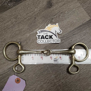 Thin Baucher Bit, sliding cheeks *gc, clean, older, cracked end, scratches, chewed/rough, mnr stains