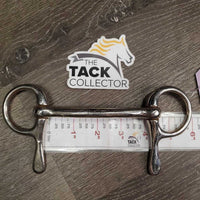 Half Cheek Mullen Mouth Bit *gc, clean, rubs, discolored?peeled, loose joints
