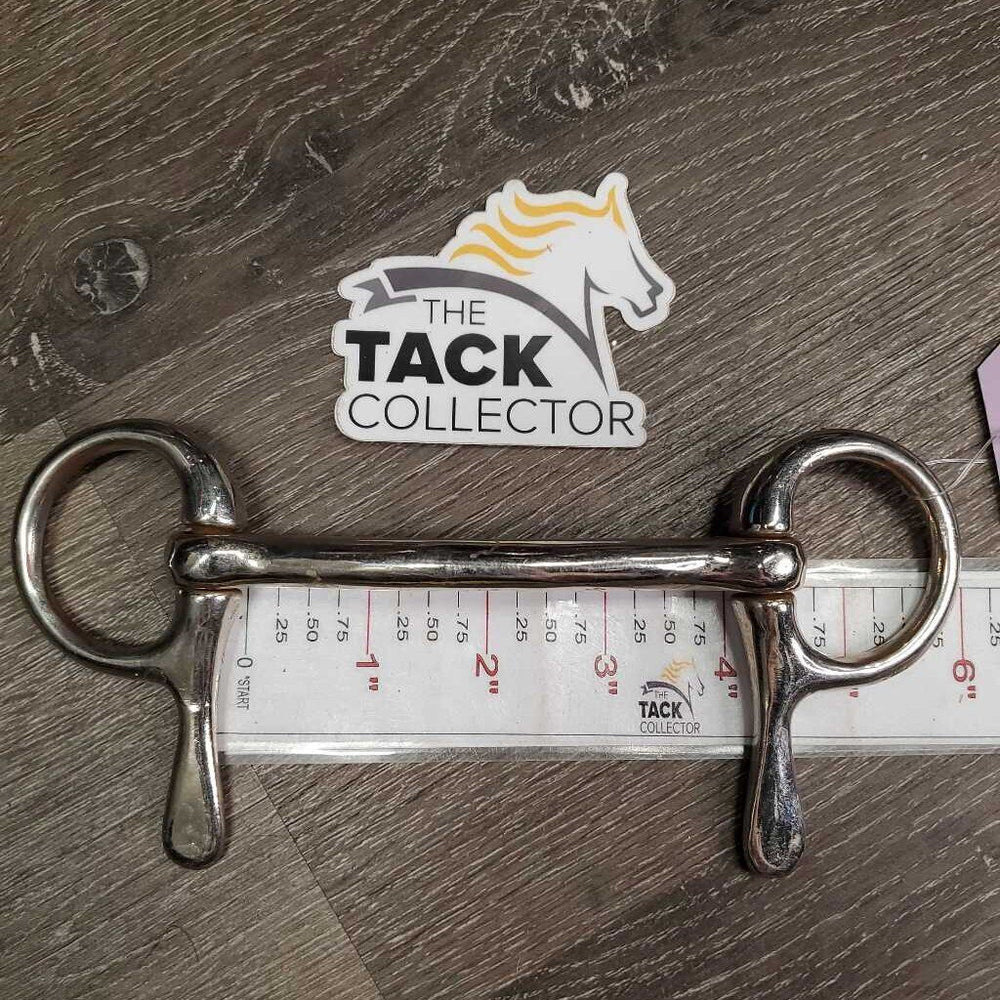 Half Cheek Mullen Mouth Bit *gc, clean, rubs, discolored?peeled, loose joints