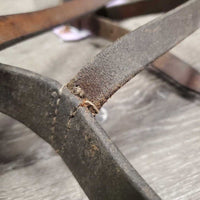 Flat Leather Noseband ONLY *fair, older, cracks, loose stitching, repaired