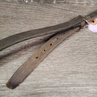 Flat Leather Noseband ONLY *fair, older, cracks, loose stitching, repaired
