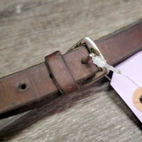 Flat Leather Noseband ONLY *fair, older, cracks, loose stitching, repaired
