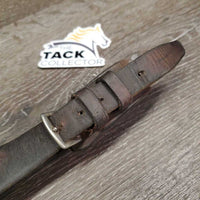 Flat Leather Noseband ONLY *fair, older, cracks, loose stitching, repaired