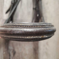 Rsd/Padded Soft Bridle, Bling Browband *gc, clean, rubs, creases, faded spots, scraped edges, mismatched?