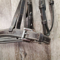 Rsd/Padded Soft Bridle, Bling Browband *gc, clean, rubs, creases, faded spots, scraped edges, mismatched?
