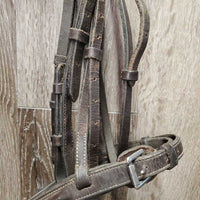 Rsd/Padded Soft Bridle, Bling Browband *gc, clean, rubs, creases, faded spots, scraped edges, mismatched?
