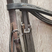 Rsd/Padded Soft Bridle, Bling Browband *gc, clean, rubs, creases, faded spots, scraped edges, mismatched?
