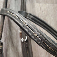 Rsd/Padded Soft Bridle, Bling Browband *gc, clean, rubs, creases, faded spots, scraped edges, mismatched?