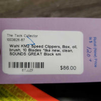 Clippers, Box, oil, brush, 10 Blades *like new, clean, SOUNDS GREAT

