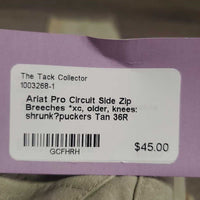 Side Zip Breeches *xc, older, knees: shrunk?puckers
