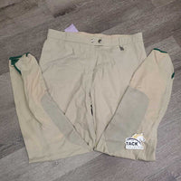 Hvy Euro Seat Breeches *gc, discolored spots, seam puckers, dingy, rubs, pills, older, stained seat & legs
