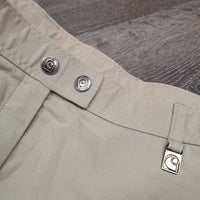 Hvy Euro Seat Breeches *gc, discolored spots, seam puckers, dingy, rubs, pills, older, stained seat & legs
